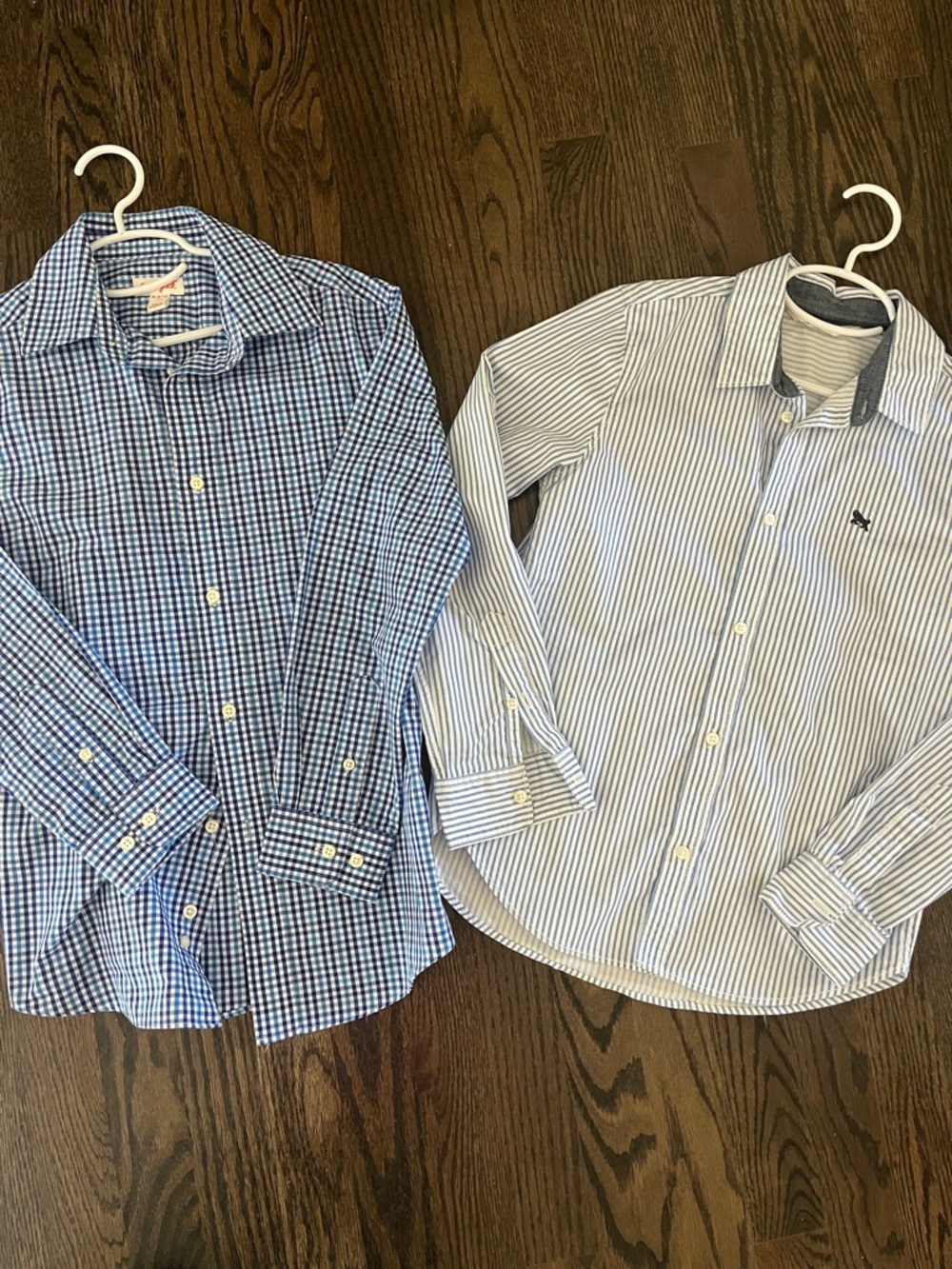 H&M Boys Blue Check & Blue Stripe Button-Down Shirts